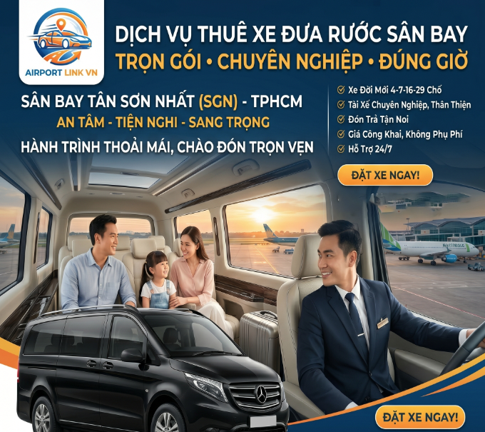 Thuê xe đi sân bay bao nhiêu tiền