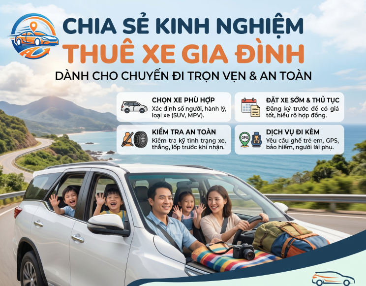 Kinh nghiệm thuê xe gia đình